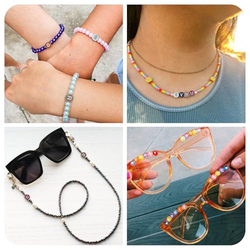 48g acryl brief kralen 7mm platte ronde alfabet kraal eerste brief ambachtelijke kralen voor vriendschap armbanden ketting oorbellen sieraden maken 4