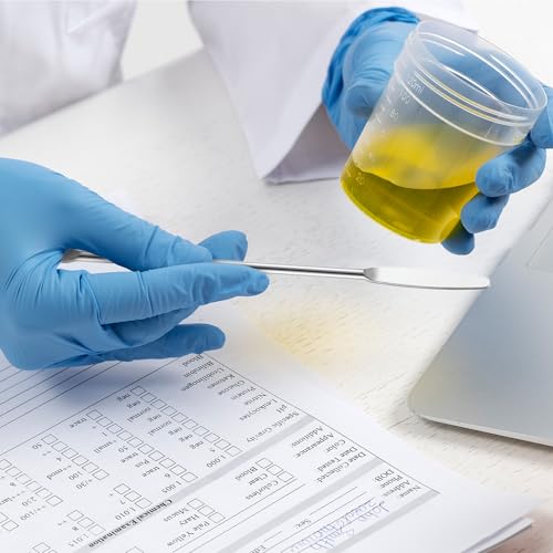 4 st Roestvrij staal Mini Lab Spatula's, Double End Spatula met vierkant en ronde tip, Ideaal voor het mengen van cosmetica, Keuken Laboratorium (15cm) (4) 5