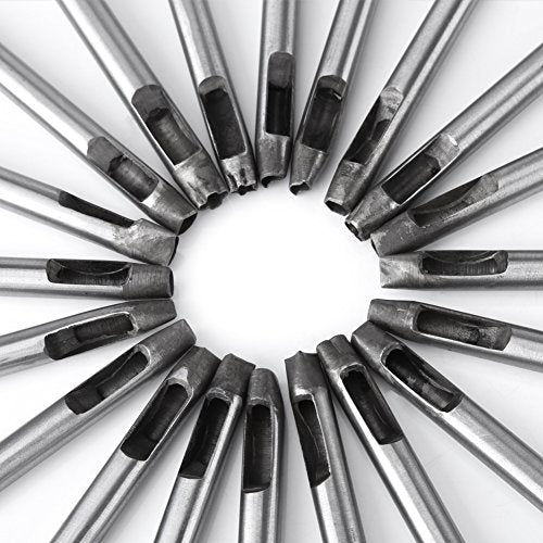 Set van 20 Punching Tools Punching Hand Cookie Cutter op lederen stempelen Carbon Steel voor DIY lederwaren ambachtelijk leer 4
