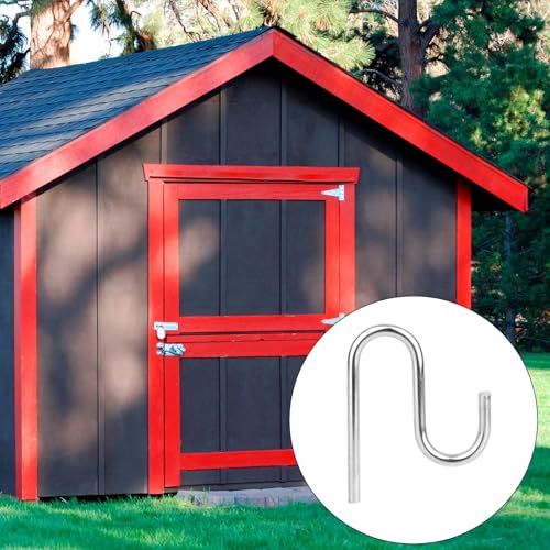 20Pc lange schuren haken, roestvrij staal, universele haken J gevormde schep Hangers voor gereedschap opslag organisatie 3