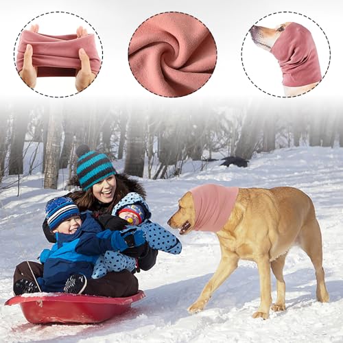 2 st Hondensnood voor hondenhals en oren Warmer, Hond Grooming Earmuffs Geluidsbescherming Pet Cat Hondenhoodie angst verlichting en kalmerende hond Earmuffs helpt kalmeren 4