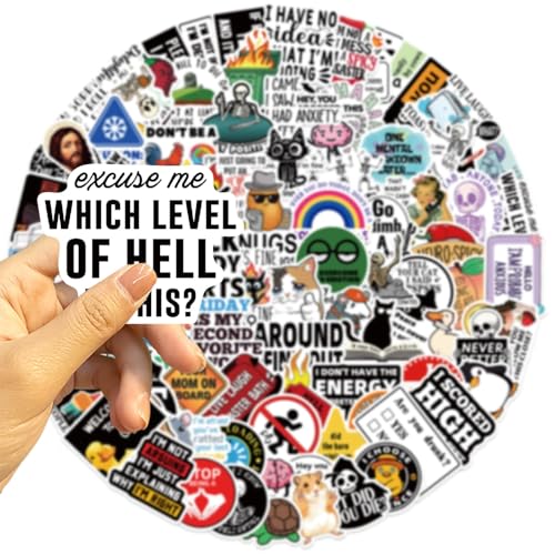 Prank Meme Stickers voor tieners en volwassenen, 100 stuks, Meme Waterdichte Vinyl Sticker Set, Auto, Motorfiets, Fiets, Skateboard, Snowboard, Bagage, Laptop, Koffer, Helm, Motorfiets 3