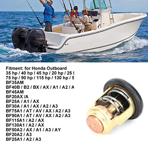 Mariene Thermostaat, Buitenboordmotorthermostaat Vervanging Buitenboordmotor 50 75 90115130 HP 72°C OEM 19300-ZV5-043