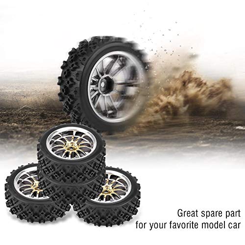 4 st/Set Rubberbanden voor RC Auto, Wiel en Rim voor RC 1:10 Auto (Goud) 3