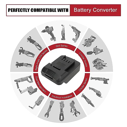Batterijadapter voor Draadloze Gereedschappen, Batterijadapter Converter voor 18V 20V Serie Lithium Ion Batterijen voor PARKSIDE X20V Gereedschap 4