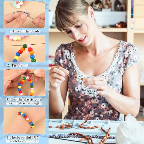 100M Elastische Cord, 1mm Elastische String Kralen Kralen Draad Kralen String Cords Elastische sieraden koord sieraden maken armband Elastische koord voor DIY ambachten 4