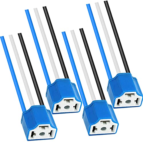 4Pcs H4 Connector Plug Keramische Lamp Fitting Adapter, HB2 9003 Bedrading Harnas Connector voor Car Truck Boat Marine Koplamp Mistlicht Retrofit 14AWG