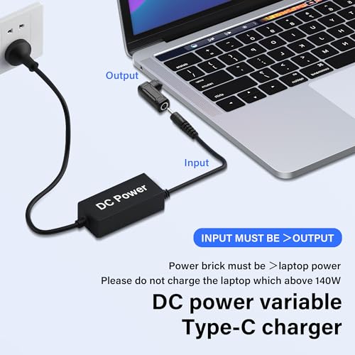 PD 140W DC4530 to Type C Power Adapter DC 4.5mm x 3mm Bushing (4.5 x 0,6mm) Invoer naar USB C Plug met PD Car Identification Chip voor telefoon 4