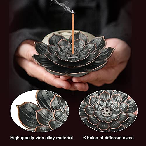 2pcs Incense Stick Houders, Lotus Stick Incense Holder 6 Holes Incense Holder Incense Burner Incense Incense Burner Incense Burner Fragrance Sticks for Yoga Theehuis 3