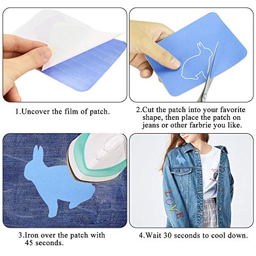 Pack of 26 Iron On Patches Jeans Patches Iron On Patches Lijm Twill Stof Sticker Kleurrijk Iron Op Patches voor kinderen Volwassenen Kleding Denim Reparatie Design 5