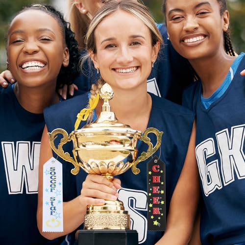 100st Award Ribbons, 20x5cm SUPER STAR Participatie Ribbon Voetbal Medaillons Bulk Winnaar Erkenning Linten voor Competitie Sport Evenementen Blauw 5