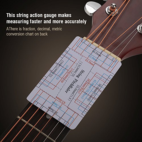 2 stuks Gitaar String Actie Ruler, Gitaar Setup Gauge Luzier Meetinstrument voor Gitaar Bas Instrument Accessoires 5
