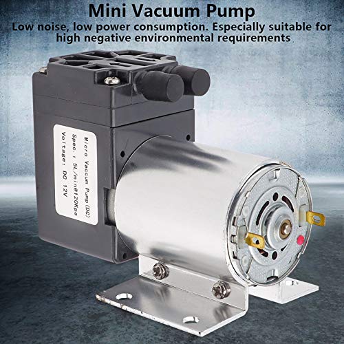 DC 12V 5L/min 120kpa Minivacuüm Pomp Negatieve drukzuiging Pomp Elektrische vacuümzuigluchtcompressor met beugel 3