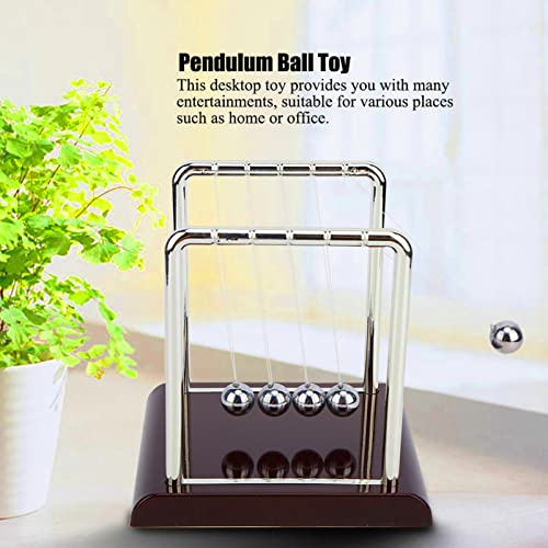 Newton Cradle, Classic Newton Bullet Game, Newton Garland, Balance Garland Ball Toy, Physics Decoration for Desk, Pendulum Ball Decoration (M) 5