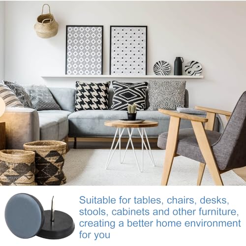 Verpakking van 20 Chair Gides Nagels Meubels Glijstukken Plastic Tapijt Glijstukken Zware Meubels Tapijt Glijstukken Vloerbescherming Glijstukken met Nagel Meubels Glijstukken 25mm Meubels Glijstukken 5