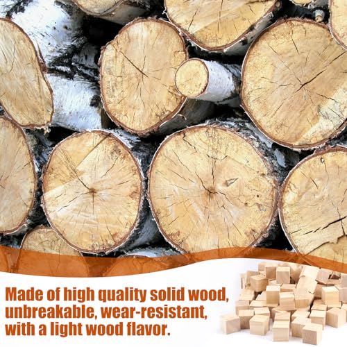 140 stuks Houten kubusjes voor handwerk, houten kubusjes 20 x 20 x 20 mm, ongeschilderde houten kubusjes Blanco, houten kubusdecoratie voor ambachten, schilderen, puzzels en DIY-projecten 4