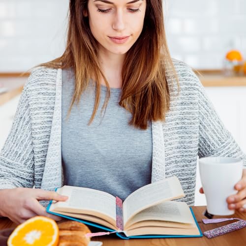 Set van 2 Shiny Rhinestone Crystal Resin bladwijzer met kleurrijke Pompoms Diamant Markering Glitter esthetische pagina Marker voor Volwassenen Vrouwen Kinderen Cadeau 5