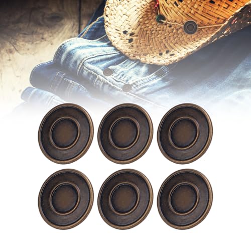 50 Set Roestvrij stalen Jean Buttons, Vintage Design, Hoge Duurzaamheid, Pants Button Set voor mannen en vrouwen, Schroef Rivets, Brons Terug