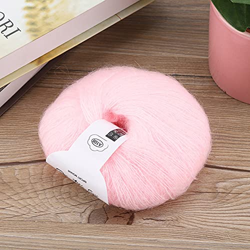 Mohair wol bal 100% nieuw, zacht mohair breien wol garen DIY Sjaal sjaal haak draad supplies(Roze) 3