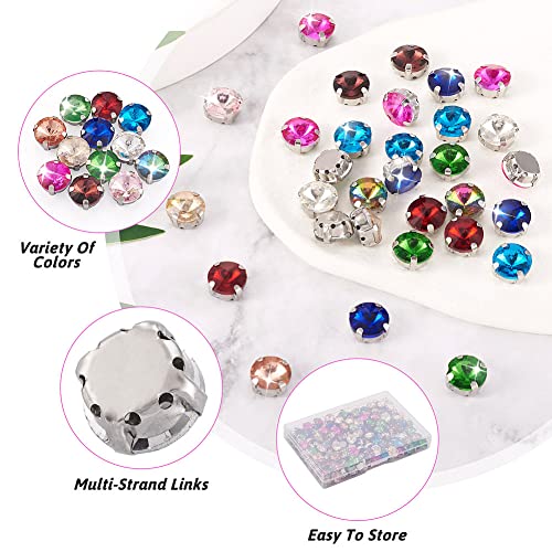 180 st Naaien op Rhinestones voor jurk 12 kleuren platte terug Naaien Klauw Glas Crystal edelstenen voor borduurkostuums Nagels Belt sieraden Trouwschoenen Decor 3
