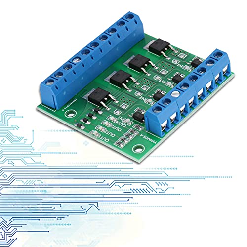 Mosfet Board, 8 kanalen, Mosfet Board, 8 kanalen PWM 4-kanaals MOS FET Module PLC-versterker Circuit Board Driver Module 3-20V Tot 3.7-27VDC 10A 3