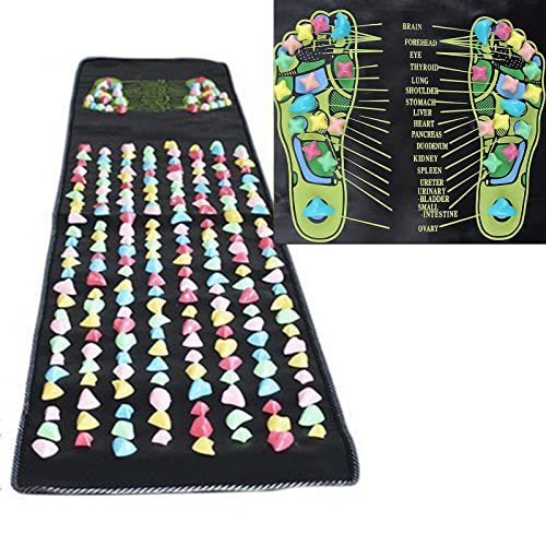 Foot Reflexology Mat voetmassage Acupressure Mat Regeneration Mat Reflexology Mat Stone Acupressure Massage Mat met Imitatie Pebbles voor Acupressure Voetproblemen Heel Spurs, Voetmassage Kussen