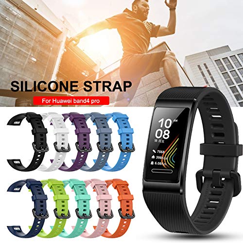 Silicone Soft Silicone Polsband Vervanging horlogeband armband voor Band 3 Pro en Band 4 Pro (White)