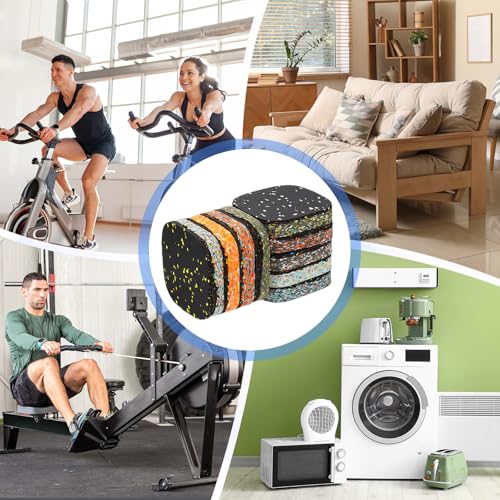 8st loopband mat pads, 10 x 10 x 1,5 cm hoge dichtheid schuim anti vibratie pad geluiddichte vloer mat oefenuitrusting mat voor tapijt bescherming ruis reductie thuis fitnessruimte, gemengd 5
