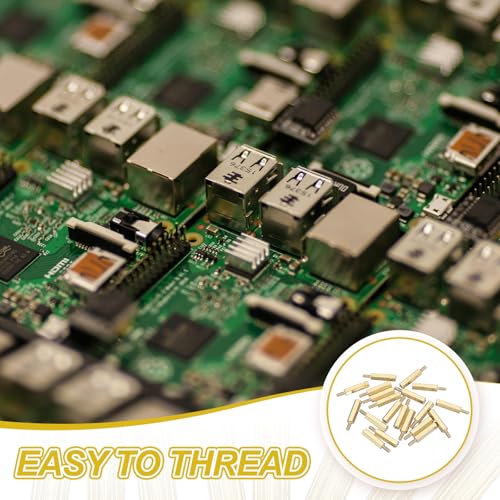 M2.5x17+6mm Hex Spacer Bolts met messing vrouwelijke draad, 20st voor FPV Drone Quadcopter PCB Moederbord stalen schroefmoer Set computer elektrisch goud 4