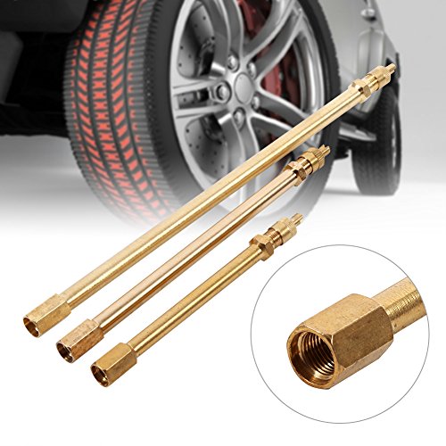 Ventilator uitbreiding Rod Brass Autobanden Ventielgreep uitbreiding Rod Covers Extender Straight Bore Valve Extension Adapters(140mm) 4