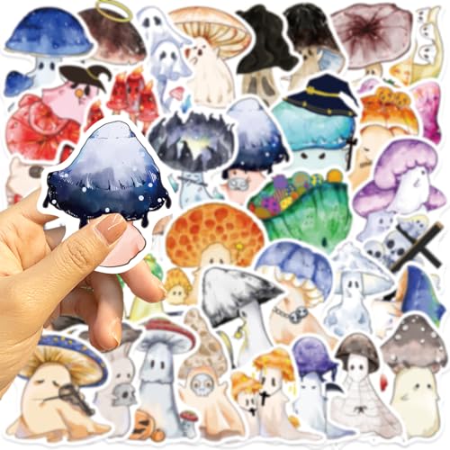 Mushroom Stickers voor tieners Volwassenen 50 Pieces Mushroom Vinyl Sticker Set Auto Motorfiets Fiets Skateboard Snowboard Bagage Laptop Koffer Helm Motorfiets Computer 4