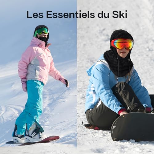 Balaclava, balaclava gezichtsmasker, winddicht full face masker, verstelbaar skimasker, balaclava, winter voor mannen en vrouwen, unisex, balaclava, kap, fleece hoed, winterhoed,, zwart 4