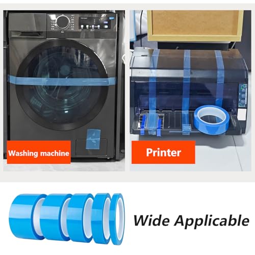 2 Rolls 15mm x 50m Hoge temperatuur PET kleefband, Blue Isolatie Tape voor Elektronica, Circuit Boards, DIY Ambacht 5