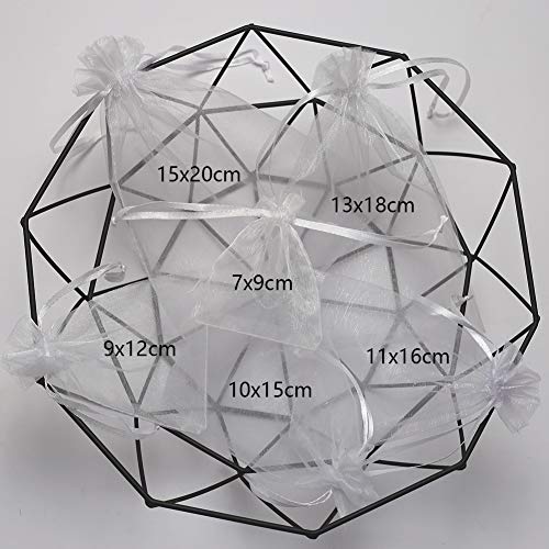 100 stuks Organza Tassen voor huwelijksgeschenktassen 9 x 12 cm 4