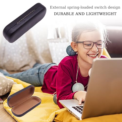 2 stuks glazen geval, draagbare glazen geval harde Shell glazen geval beschermende glazen gevallen voor mannen en vrouwen zonnebrillen geval voor glazen opslag, reizen, studie (zwart + wit), zwart, wit 3