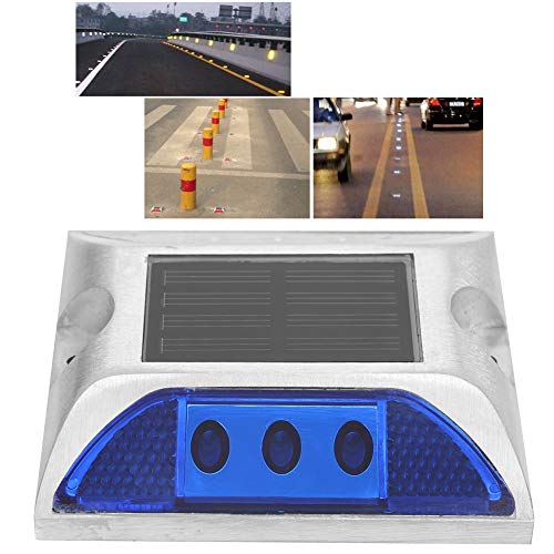 LED Road Reflector, Solar Ground Marker Lights, Waterproof Outdoor Driveway, Highway Spike Lamp, Road Ground Light For The Road, Deck, Dock, Driveway, Garden(White) 4