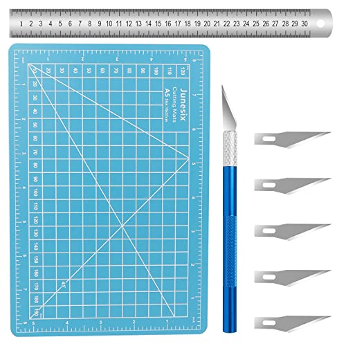 Craft Mat, A5 Cutting Mat (22 x 15 cm), Craft Mat, Cut Resistant met Steel Linear en Stitch voor Naaimatten, Mouse Pads, Snijmatten (One Side)