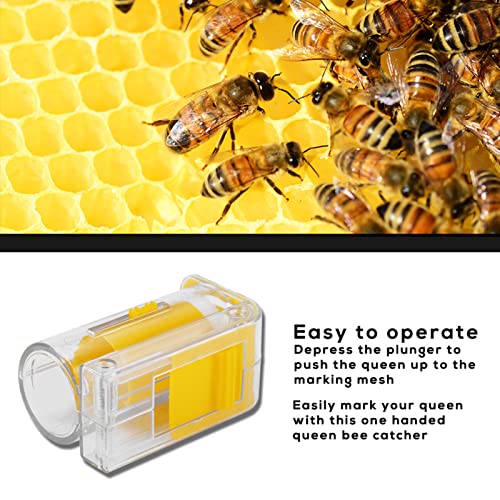 Bee Queen Marking Catcher, Bee Catching Marking Cage Plastic One-Handed Marker Bottle Plunger voor imkers