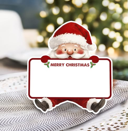 50 Stks Kerstplaats Kaart Santa Claus Tafel Zitkaarten Papier Naam Kaarten Voor Kerst Tafel setting Verjaardag Xmas Bruiloft Diner partij levering 5
