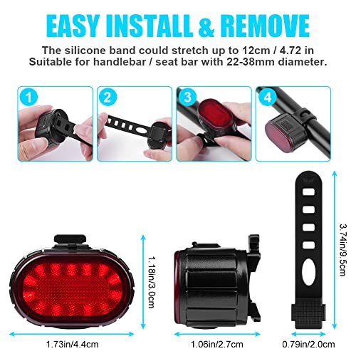 Fietslicht (Square Type) - 2 stuks