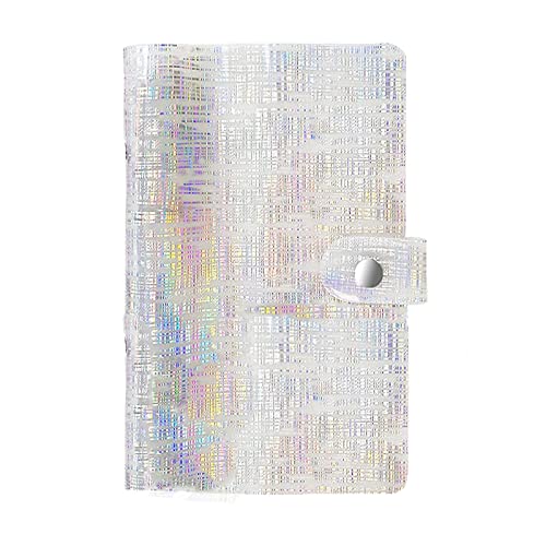 A5 Ring Binder Cover, Zachte PVC, 6 gaten, Navulbare papieren ring Binder, Waterdicht, Los blad Notebook, Persoonlijke Planner Cover voor dagboek, Kantoor, Home, School, Zilverwit
