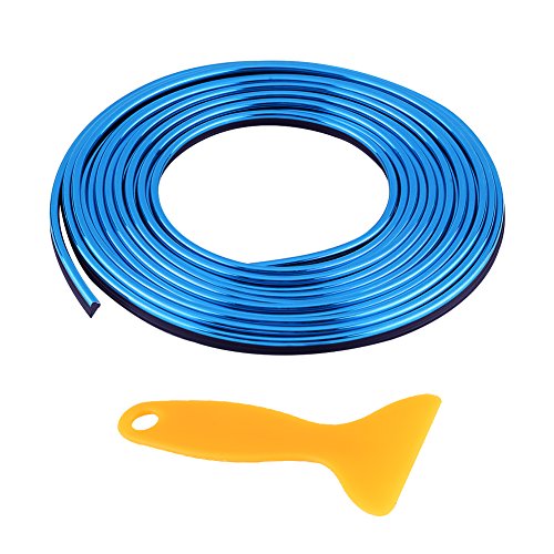 Auto interieur Decoratieve Strips Stickers Decoratieve Strip Flexibel voor auto 5 m DIY Blauw
