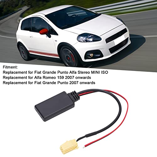 Bluetooth AUX in kabel voor Grande Punto Stereo MINI ISO, Bluetooth AUX in Adapter audiokabel vervanging