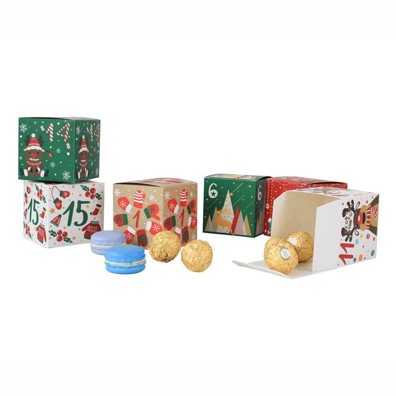 Advent Kalender voor het vullen van 24 Advent kalender dozen, Mooie Cadeautas, Kerst thema's, Advent kalender dozen (C) 4