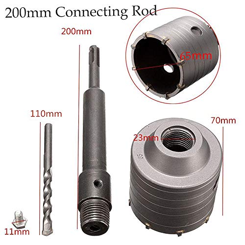 Gatzaag voor wand, Ø 65 mm boor, gatsnijder 350 mm SDS Plus schacht, beton cement steen kern boor bit 3