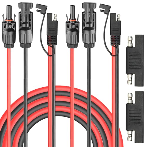 10AWG Solar Panel Cable to SAE Plug, Plug and Bushing Adapter to SAE PV Extension Cable for RV, Solar Panel (2st, 50cm)