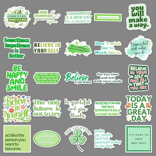 Inspirerende citaten Stickers voor jongeren en volwassenen, 50 stuks, Motivatie Vinyl Sticker Set, Auto, Motorfiets, Fiets, Skateboard, Snowboard, Bagage, Laptop, Koffer, Helm, Motorfiets, Computer