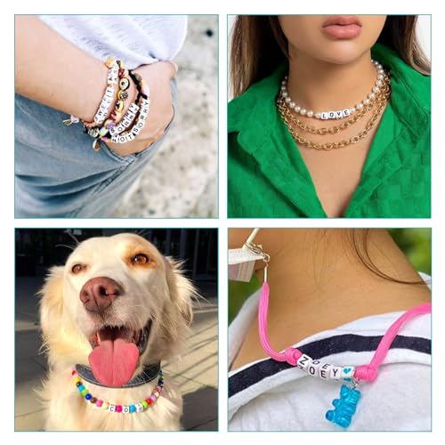 500 st Acryl Alfabet Kubus Kralen 10mm Vierkante Cubic Clinker Kralen met Initial Letter A E I O U voor sieraden maken 4