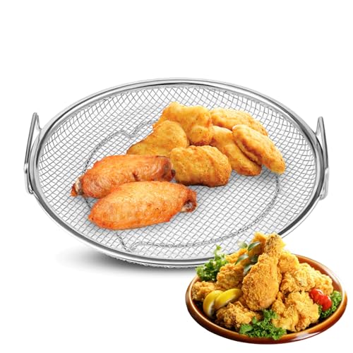 Oliebakje Rack voor gebakken voedsel, Gemakkelijk schone ronde oliebakje Rack, niet vervormd met handvat voor keuken