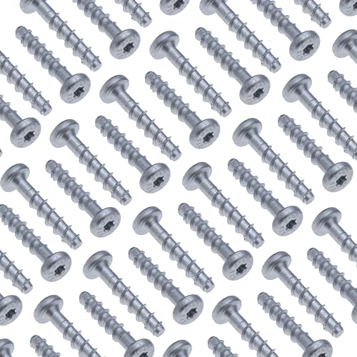 Concrete schroeven, platte kop, zink Flake coating, 7,5 x 55 mm, brandbestendig, hoge belasting capaciteit, voor vrijmetselaars en baksteen (Set van 100) 4